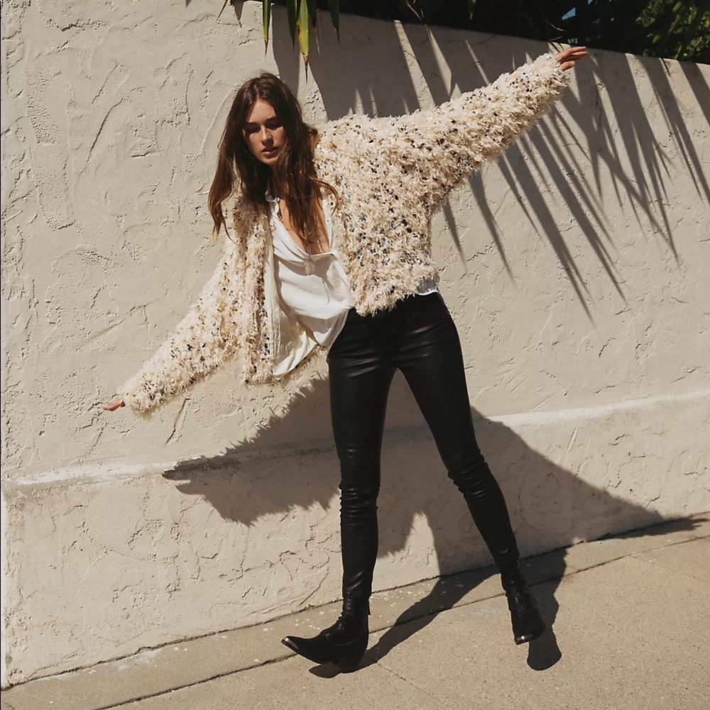NWT Free People Liquid Black High Waisted Jeans
